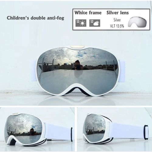 Lunettes De Ski Avec Protection Uv Anti-Buée Pour Enfants,Lunettes De Sport De Neige D'hiver,Lunettes Premium - Type Xj-Et-C3