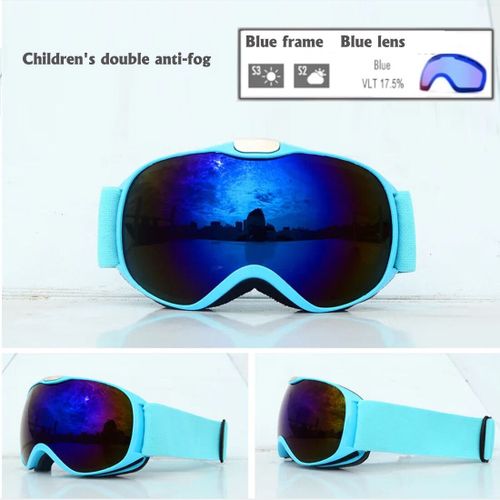 Lunettes De Ski Avec Protection Uv Anti-Buée Pour Enfants,Lunettes De Sport De Neige D'hiver,Lunettes Premium - Type Xj-Et-C5