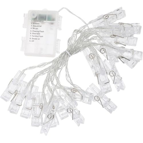 Anwxai-Ounona Guirlande Lumineuse Led Décorative Pour À Coucher Télécommande Luminaire À Pince Pour Étagères Murales Et Meubles
