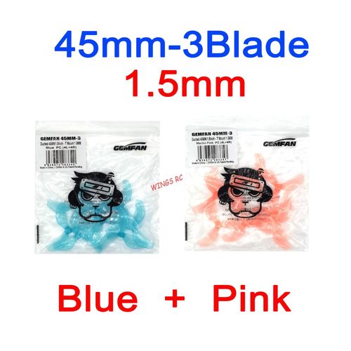 8 Paires De Rose Bleu 1.5 - Hélice Pc À 3 Pales, Monture En T, Moteur 1.5 Pour Fpv Rc Freparalympique, Letinywhoop Drones, Pièces De Bricolage, 45mm, 1mm, 0805mm, 8 Paires, 16 Pièces-Générique