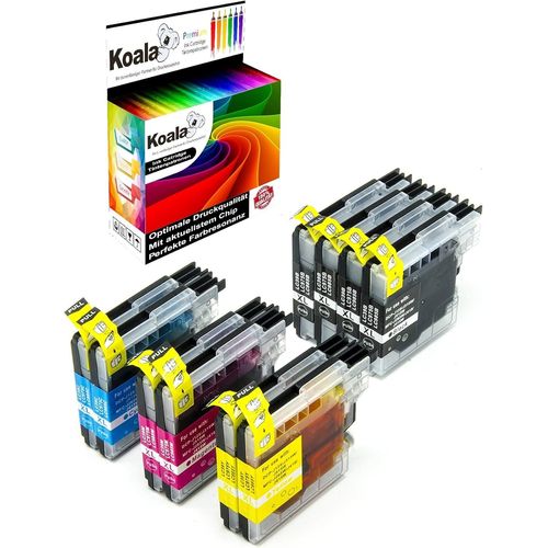 ChenQuanSarl-10-Pack Compatible Cartouche DEncre Pour Brother Lc985 Lc980 Lc1100 Pour Brother Dcp-145C Dcp-195C Dcp-165C Mfc-250C Mfc-490Cw Mfc-5490Cn Mfc-5890Cn Mfc-6490Cw, 4 Noir 2 Cyan 2 Magenta 2