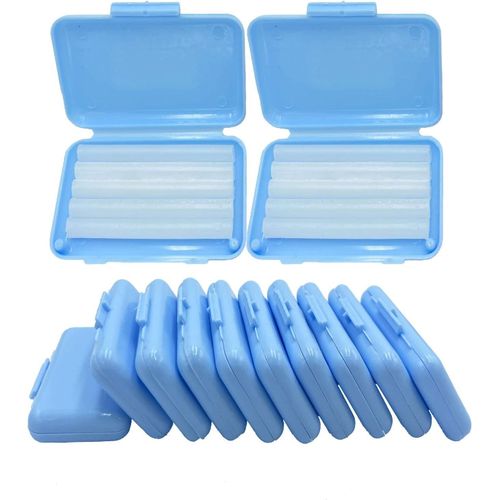 Yemaesre-Lot De 10/50 Bandes De Cire Orthodontique Pour Pinces À Dents, Pour Soulager Les Irritations Et Les Douleurs, Goût Menthe Bleu 