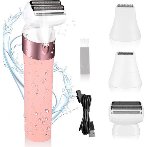 Yemaesre-Pilateur 3 En 1 Pour Femme - Acier Inoxydable Abs - Rasoir Intime Électrique Pour Femme - Tondeuse Rechargeable Pour Femme Avec Station De Charge Usb