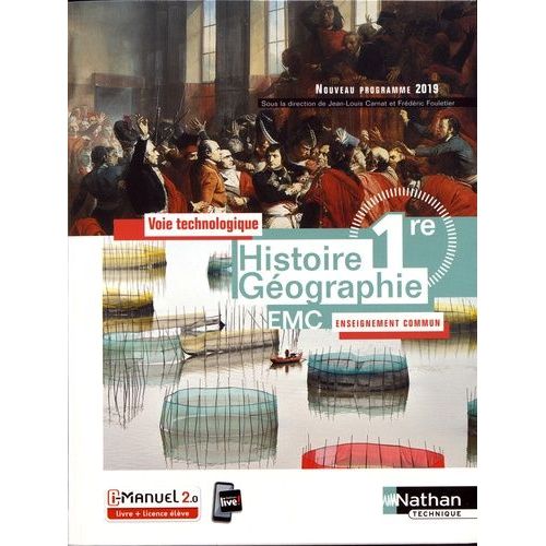 Histoire Géographie Emc 1re - Voie Technologique Enseignement Commun
