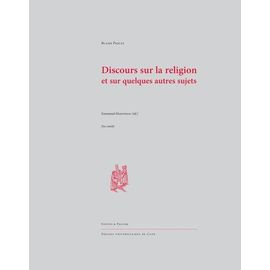 Discours Sur La Religion Et Sur Quelques Autres Sujets
