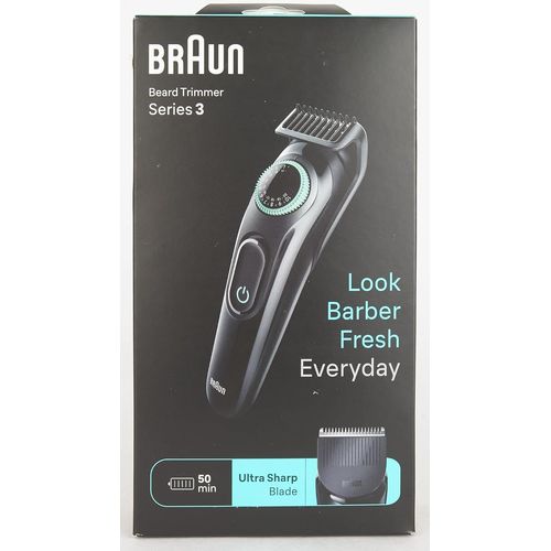 Yemaesre-Tondeuse À Barbe Series 3 Bt3421, Tondeuse À Barbe Électrique Pour Hommes, Avec Lame Ultra Affûtée, 40 Réglages De Longueurs, Rechargeable, 50 Min D'autonomie