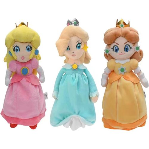 YEMAESRE-Super Star Collection Princesse Peach Peluche Princesse Rosalina Et Marguerite En Peluche 26 Cm (Rose, Jaune Et Bleu)