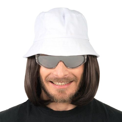 Bob Blanc Perruque Noir Lorenzo Rap Adulte