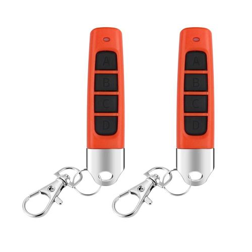 Télécommande multifonctionnelle pour portail de garage, code de clonage en plastique, contrôleur de copie, batterie 62, 4 prédire, 433MHz--2pcs Red