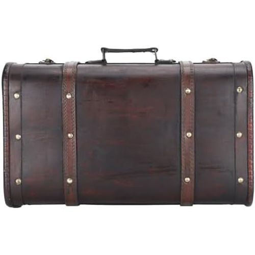 Yemaesre-Val En Bois, Val Antique Portable, Coffret Au Trésor En Bois, Accessoires De Photographie, Boîte De Décoration Artisanale, Ornement De Val Vintage Pour Hommes Et Femmes,