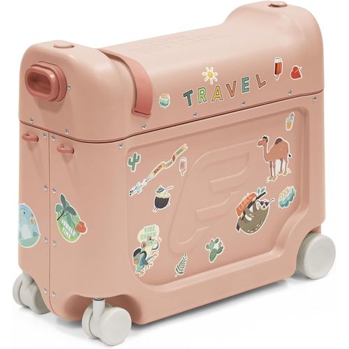 Yemaesre-Jetkids Bedbox, Coral Pink - Val -Lit À Roulettes Pour Enfants De 2-7 Ans (Jusqu'à 35 Kg) - Approuvée Par De Nombreuses Compagnies Aériennes - Matelas Et Sangle Réglable Inclus