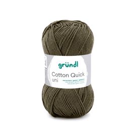 Fil À Tricoter Cotton Quick Uni - Gründl - Ppsc - Certifié Oeko-Tex. Color : 168 Vert