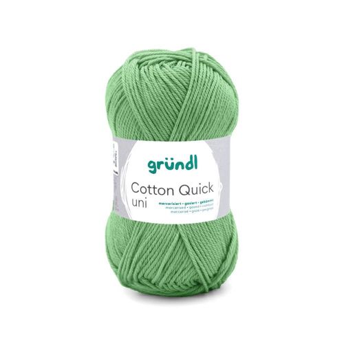 Fil À Tricoter Cotton Quick Uni - Gründl - Ppsc - Certifié Oeko-Tex. Color : 165 Vert