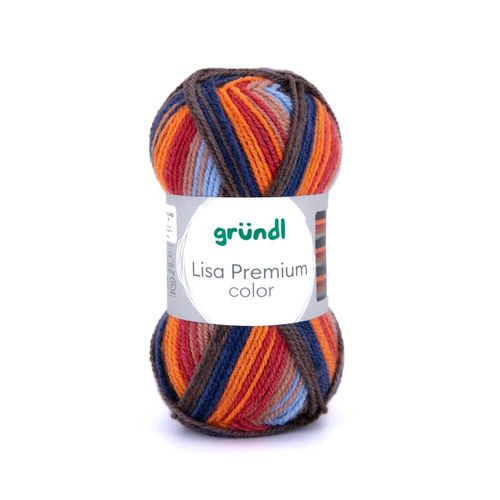 Fil À Tricoter Lisa Premium Color - Grundl - Certifiée Oeko-Tex. Color : 30 Multicolore