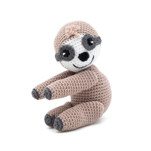 Kit De Crochet Gründl Fred Le Paresseux ¿ Créez Votre Paresseux Amigurumi En 100 % Coton Taille : 18 À 20 Cm (Selon La Tension Du Fil Et Votre Main). Color : Marron
