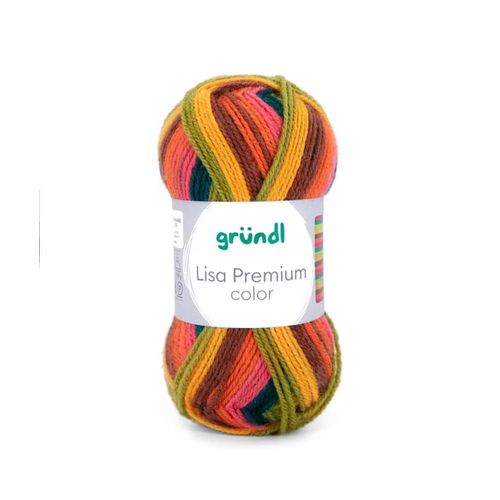 Fil À Tricoter Lisa Premium Color - Grundl - Certifiée Oeko-Tex. Color : 32 Multicolore