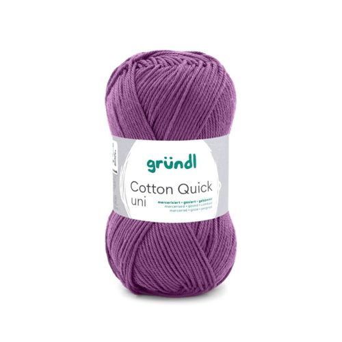 Fil À Tricoter Cotton Quick Uni - Gründl - Ppsc - Certifié Oeko-Tex. Color : 158 Violet