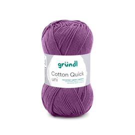 Fil À Tricoter Cotton Quick Uni - Gründl - Ppsc - Certifié Oeko-Tex. Color : 158 Violet