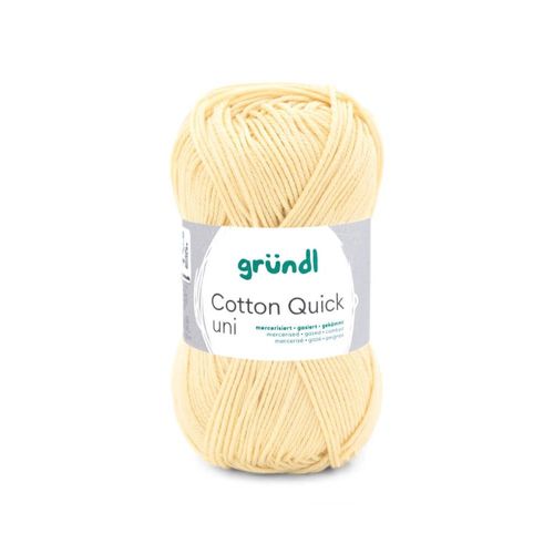 Fil À Tricoter Cotton Quick Uni - Gründl - Ppsc - Certifié Oeko-Tex. Color : 152 Jaune