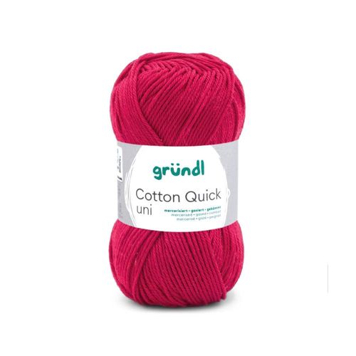 Fil À Tricoter Cotton Quick Uni - Gründl - Ppsc - Certifié Oeko-Tex. Color : 154 Rouge