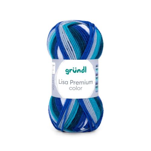 Fil À Tricoter Lisa Premium Color - Grundl - Certifiée Oeko-Tex. Color : 24 Multicolore