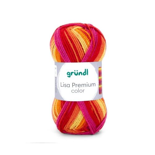 Fil À Tricoter Lisa Premium Color - Grundl - Certifiée Oeko-Tex. Color : 34 Multicolore