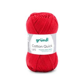 Fil À Tricoter Cotton Quick Uni - Gründl - Ppsc - Certifié Oeko-Tex. Color : 156 Rouge