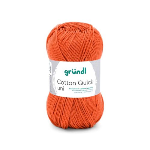 Fil À Tricoter Cotton Quick Uni - Gründl - Ppsc - Certifié Oeko-Tex. Color : 176 Orange