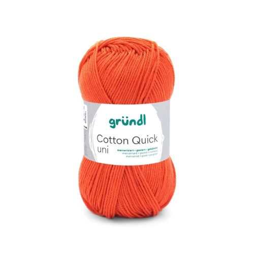 Fil À Tricoter Cotton Quick Uni - Gründl - Ppsc - Certifié Oeko-Tex. Color : 153 Orange