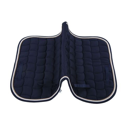 Tapis De Selle Souple Et Respirant, Tout Usage, Double Corde, Avec Dragonne Et Sangle, Pour Chevaux, Bleu Fonc¿¿