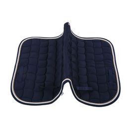 Tapis De Selle Souple Et Respirant, Tout Usage, Double Corde, Avec Dragonne Et Sangle, Pour Chevaux, Bleu Fonc¿¿
