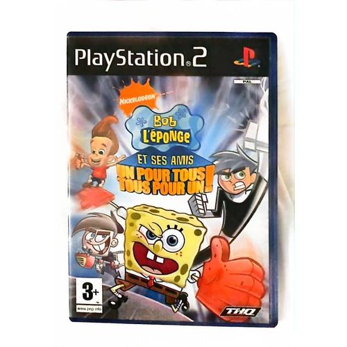 Bob L'Éponge Et Ses Amis : Un Pour Tous, Tous Pour Un ! (Ps2) | Jeu D¿Action-Aventure Nickelodeon | Version Pal | Jeu En Français | 4 Héros Réunis Pour Sauver Le Monde | Dessin Animé Interactif | Vend