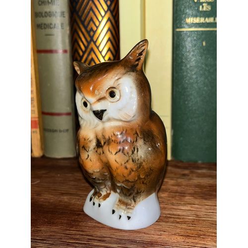 Hibou en porcelaines Wagner et Apel statuette figurine 