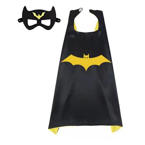 Cape De Super Héros + Masque Associé Pour Enfant - 70x70cm - Batman
