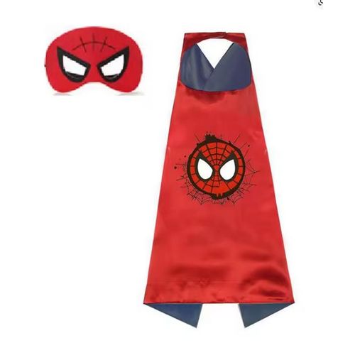 Cape De Super Héros + Masque Associé Pour Enfant - 70x70cm - Spiderman 2
