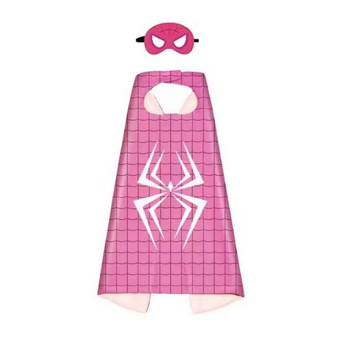 Cape De Super Héros + Masque Associé Pour Enfant - 70x70cm - Spiderman 4