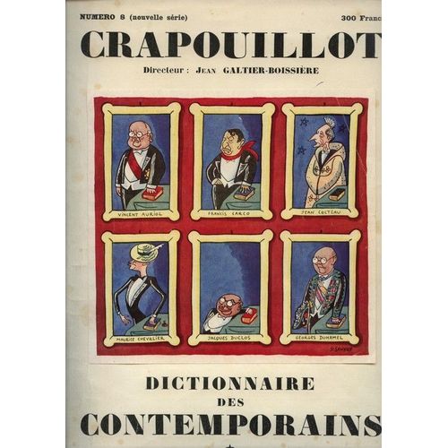 Crapouillot Hors-Série N° 8/1950 : Dictionnaire Des Contemporains Tome 1