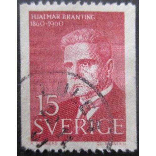Suede N°456 Hjalmar Branting Oblitéré