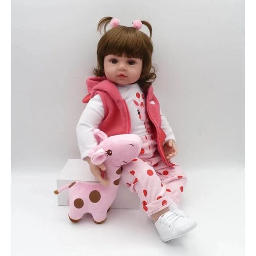 Bebe poupée reborn enfant en bas âge 47 cm silicone souple reborn bébé poupées corps doux réaliste menina noël surprise fille cadeaux poupée--30-50 cm
