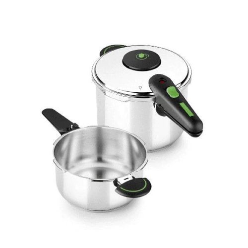 Autocuiseur - Monix - Presto Duo - Acier inoxydable 18/10 - 4 + 6 L - Compatible induction