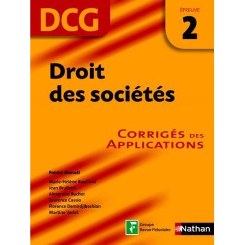 Droit Des Sociétés - Épreuve 2 - Dcg Corrigés Format : Epub 2 Dcg Livre