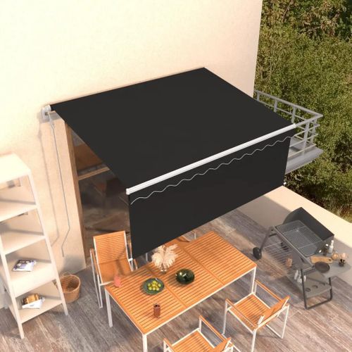 Prolenta Premium - Auvent Rétractable Automatique Avec Store 3x2,5 M Anthracite