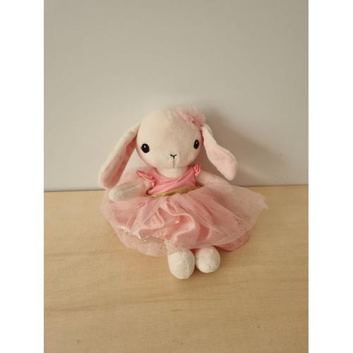 Doudou Lapin Blanc Danseuse Rose H&m