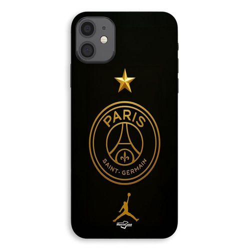Coque Pour Iphone 11 Psg Logo Jordan Doré Étoile Champion Maniacase