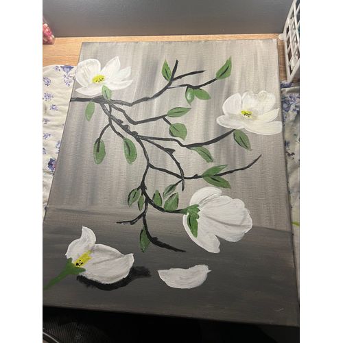 Peinture Sur Toile Fleurs 