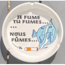 Cendrier Jicka (Un Des Dessinateurs Des Pieds Nickelés) (Jacques Kalaydjan) Je Fume Tu Fumes Nous Fumes