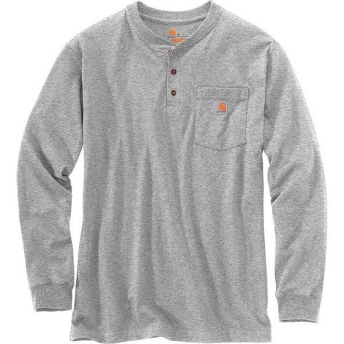 Workwear Pocket Henley L/S Haut À Manches Longues Taille Xl, Gris
