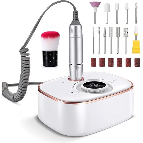 Meimieshop-Ponceuse Pour Ongles Professionnel 35000 Rpm : Ponceuse Pour Ongles Électrique 13 En 1 Avec Batterie De 4000 Mah-Lime À Ongles Professionnelle-Kit Manucure Et Pédicure 