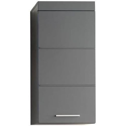 Meimieshop-Armoire De Toilette Avec Espace De Rangement,Matériau En Bois,Gris Brillant,37x77x89cm