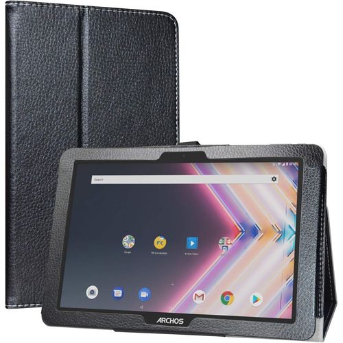 NAERYUT-Slim Fit Polyurethane Leather Case With Archos Core 101 3G Ultra-Slim Fit And Foldable Cover For 10.1 Inch Archos Core 101 3G Ultra Tablet-Black